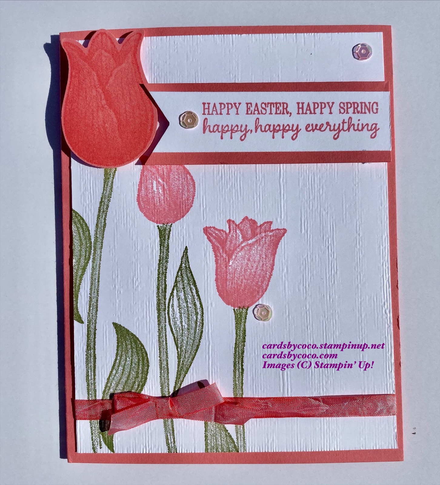 Timeless Tulips Easter Card - cardsbycoco